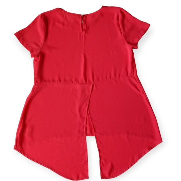 MERAKI WOMEN'S BLOUSE SHORT-SLEEVE. SIZE M. COLOR CORAL. - Picture 11 of 11